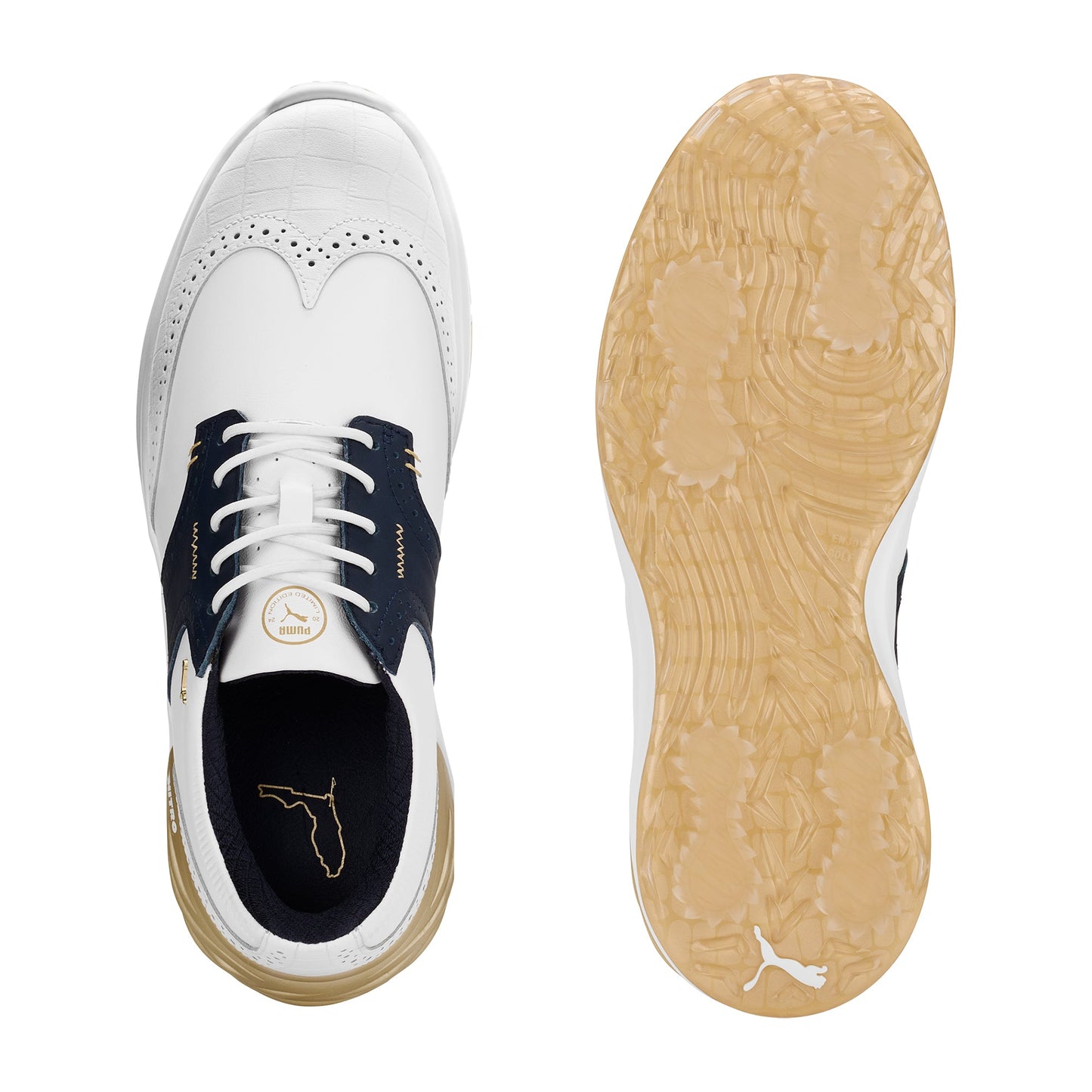 Puma White / Deep Navy / Puma Gold