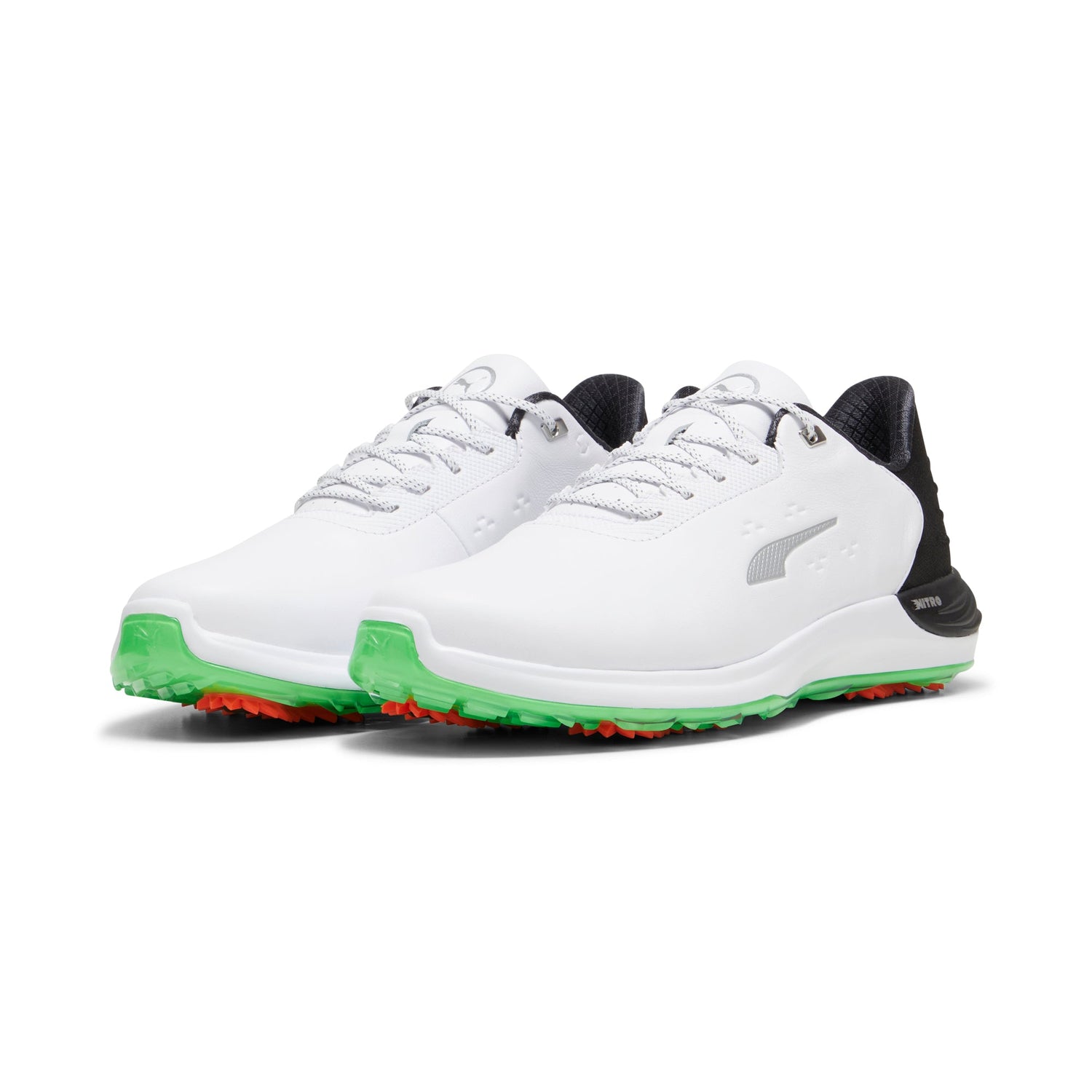 Puma White / Puma Black / Fluro Green Pes